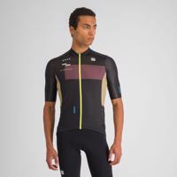 SPORTFUL Cyklistický dres s krátkým rukávem - BREAKOUT SUPERGIARA - černá/hnědá 2XL