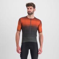 SPORTFUL Cyklistický dres s krátkým rukávem - FLOW SUPERGIARA - oranžová/šedá M