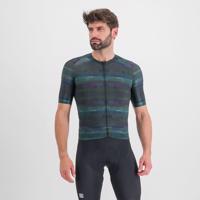 SPORTFUL Cyklistický dres s krátkým rukávem - GLITCH BOMBER - černá/vícebarevná 2XL