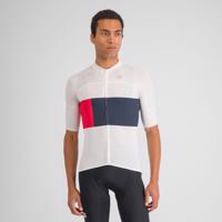 SPORTFUL Cyklistický dres s krátkým rukávem - SNAP - bílá/modrá/červená XL