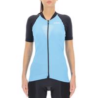 UYN Cyklistický dres s krátkým rukávem - GRANFONDO LADY - modrá/černá/světle modrá/antracitová XL