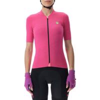 UYN Cyklistický dres s krátkým rukávem - LIGHTSPEED LADY - růžová/černá S